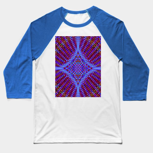 Kaleidoscope Fractal Baseball T-Shirt by Art by Deborah Camp